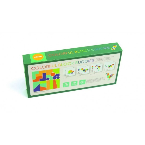 Tangram de Madera Buddies - 21 pzs.