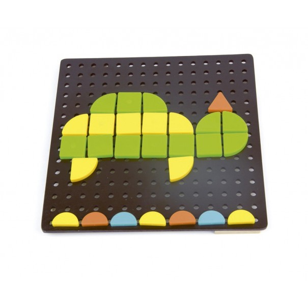 Mosaico geométrico con plantillas