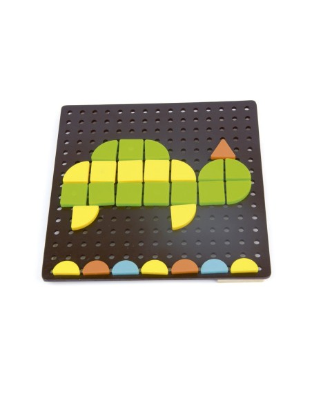 Mosaico geométrico con plantillas