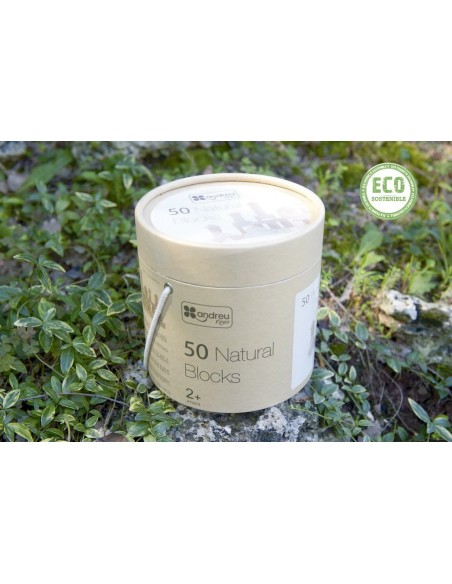 Construcció Fusta Natural 50 pcs - Joguines Bio