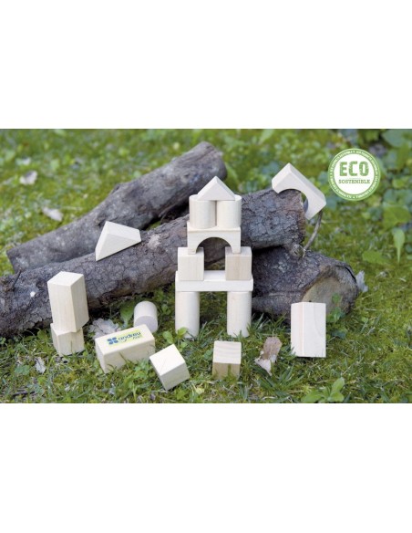 Construcció Fusta Natural 50 pcs - Joguines Bio