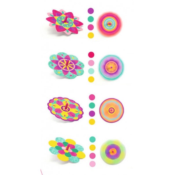 Diseña y monta peonzas - Flores