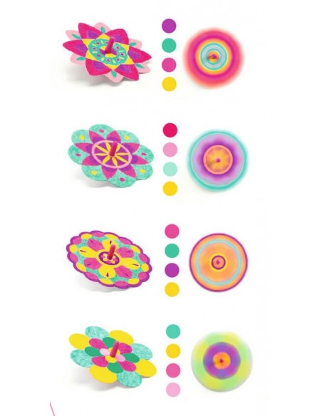 Diseña y monta peonzas - Flores