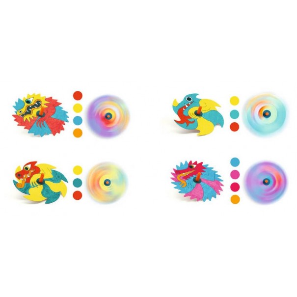 Diseña y monta peonzas -  Dragones