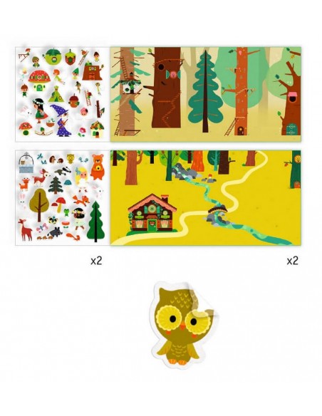 Crea historias con pegatinas - Bosque mágico