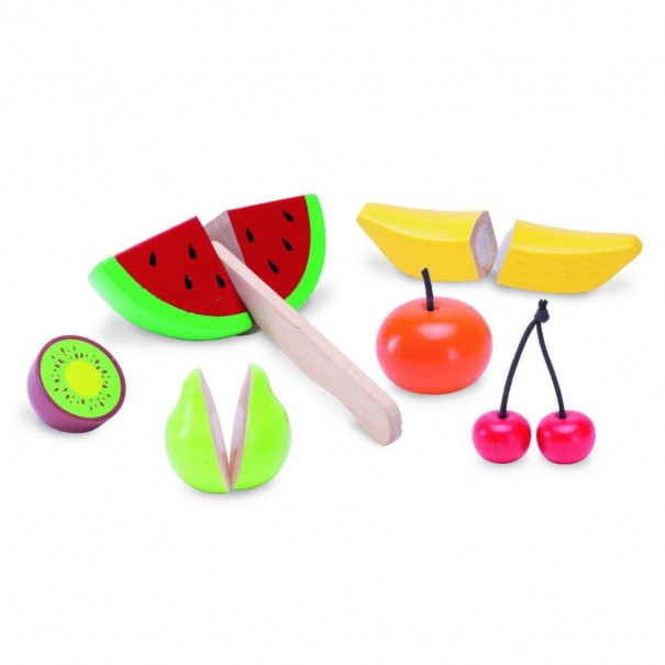 Frutas de madera de juguete para cortar