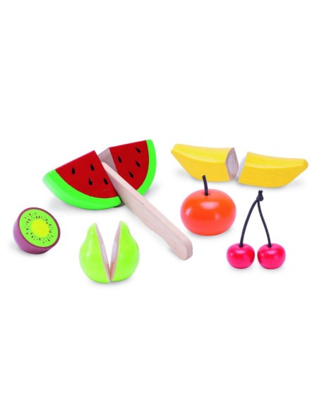 Frutas de madera de juguete para cortar