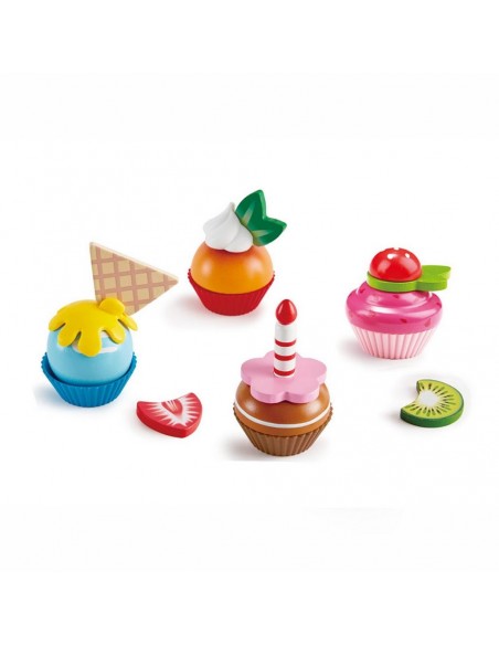 Cupcakes de joguina de fusta