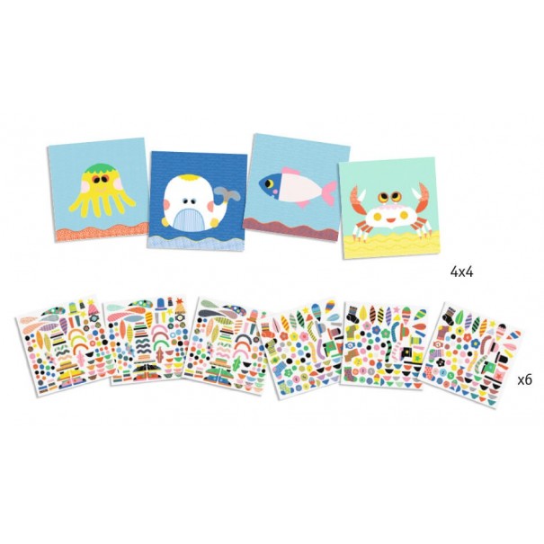 Crear amb stickers - Animals marins