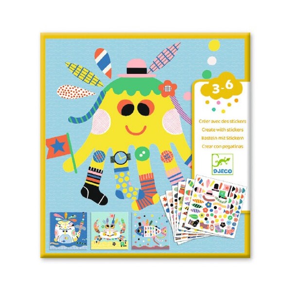 Crear con stickers - Animales marinos