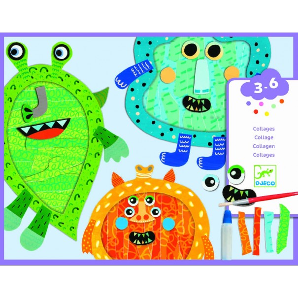 Collage de monstruos - Rasgar y pegar