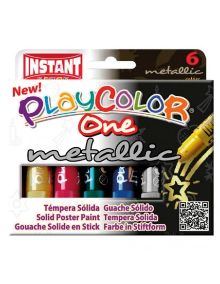Témpera Sólida colores Metálicos - 6 uni.