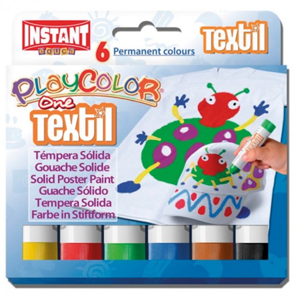 Témpera Sólida Textil - 6 uni.