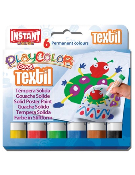 Témpera Sólida Textil - 6 uni.