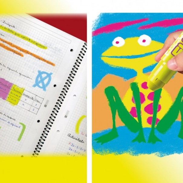 Témpera Sólida colores Fluor - 6 uni.