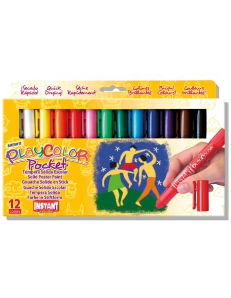 Témpera Sólida Ed. Escolar - 12 uni.