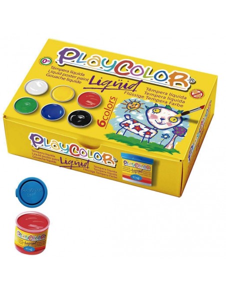 Témpera Líquida con Pincel - 6 uni.