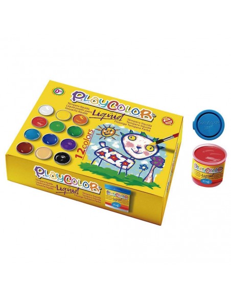 Témpera Líquida con Pincel - 12 uni.