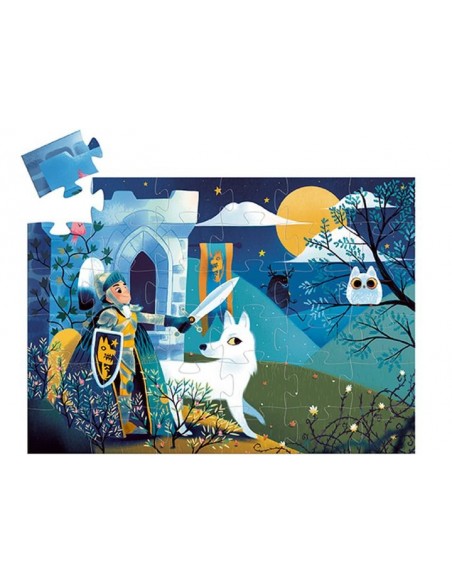 Puzzle de silueta - El caballero de la luna llena 36 pzs