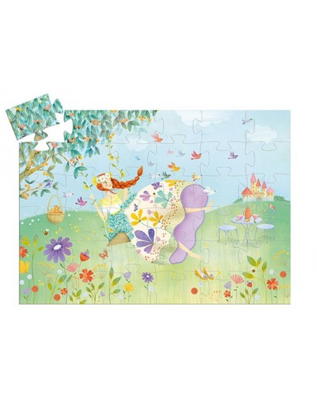 Puzle de silueta - Princesa de primavera 36 pcs