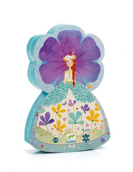 Puzzle de silueta - La princesa de primavera 36 pzs