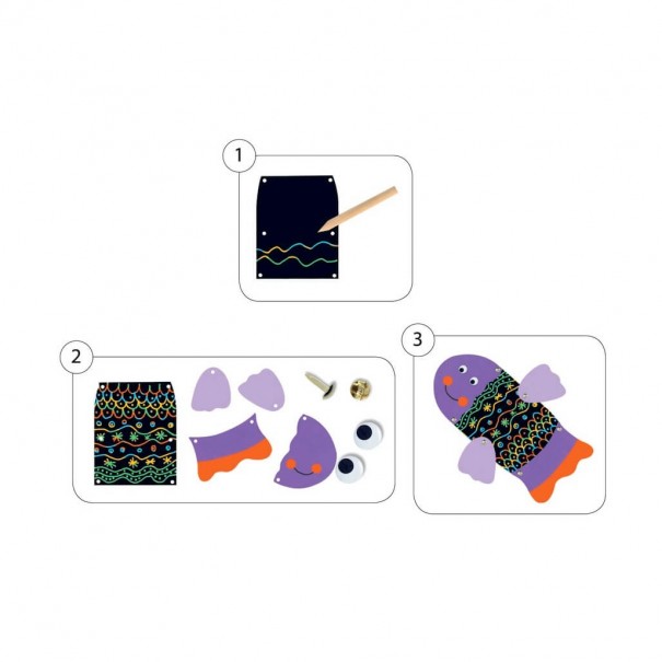 Cuadros para rascar - Animalitos