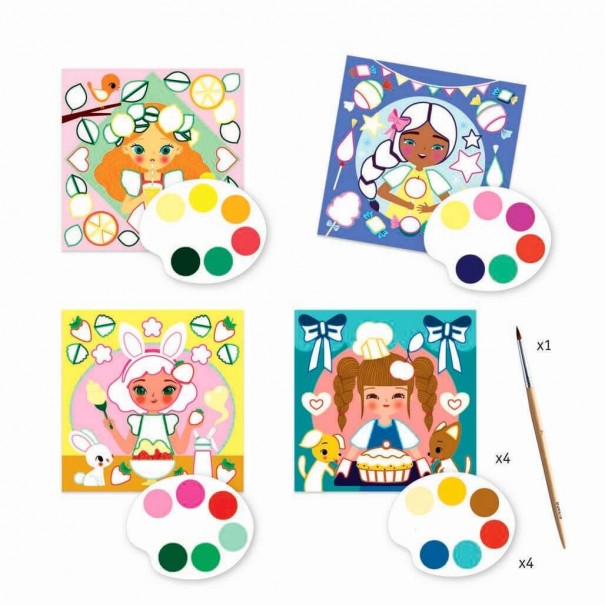 Pintar con acuarelas - La merienda