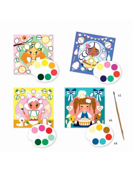 Pintar con acuarelas - La merienda