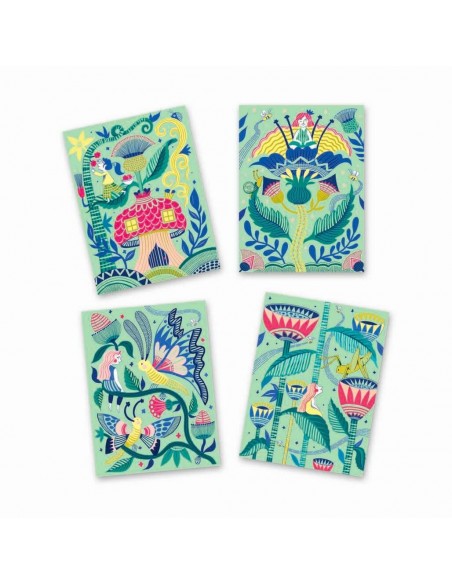 Cuadros para rascar - Jardín de fantasía