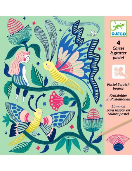 Cuadros para rascar - Jardín de fantasía