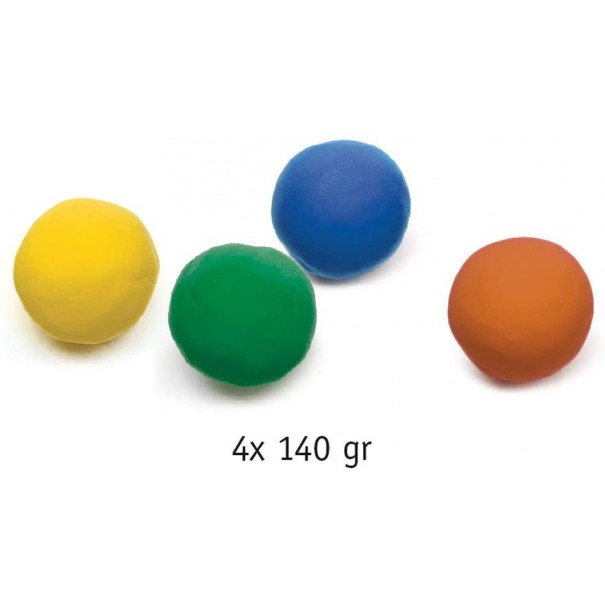 4 botes de plastilina - 140 gr