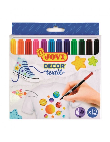 Estuche 12 rotuladores para téxtil