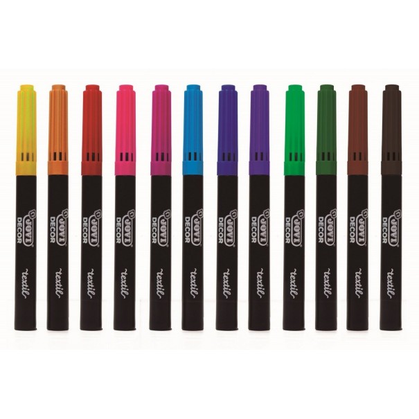 Estuche 12 rotuladores para téxtil