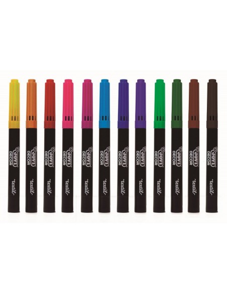 Estuche 12 rotuladores para téxtil
