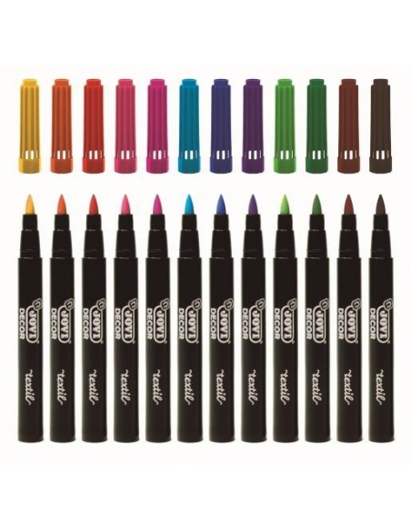 Estuche 12 rotuladores para téxtil