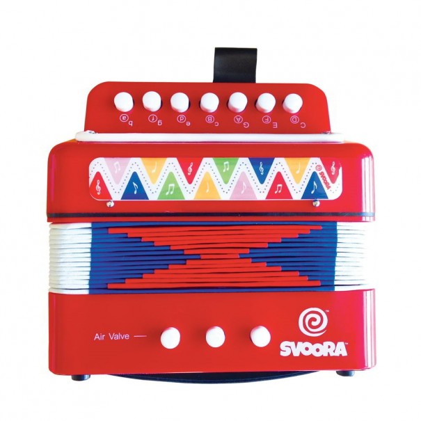 Acordeón infantil rojo