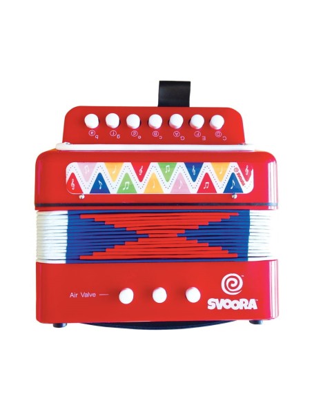 Acordeón infantil rojo