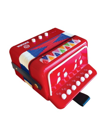 Acordeón infantil rojo