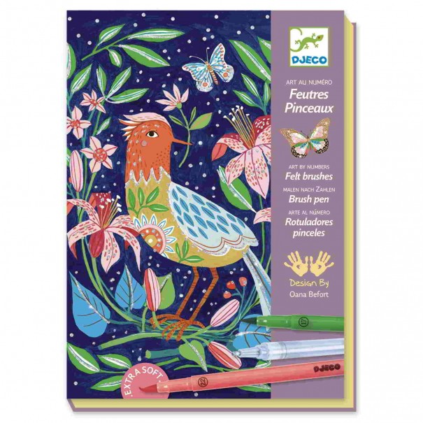 Rotuladores pinceles - En el jardín