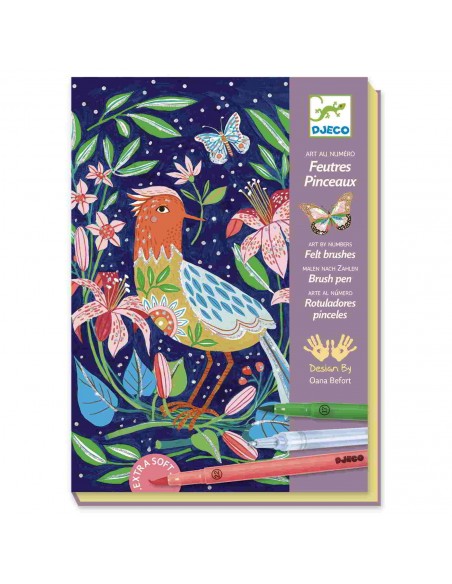 Rotuladores pinceles - En el jardín