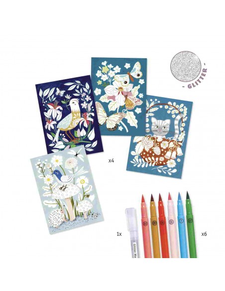 Rotuladores pinceles - En el jardín