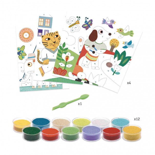 Pintar con arena - Al aire libre