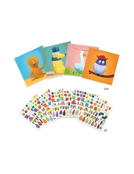 Crear animales con adhesivos