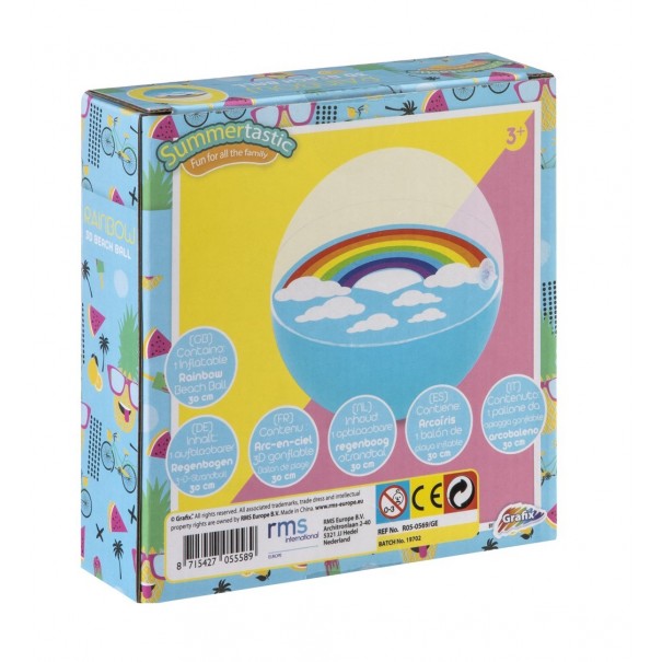 Pelota de plástico 3D - 30 cm.