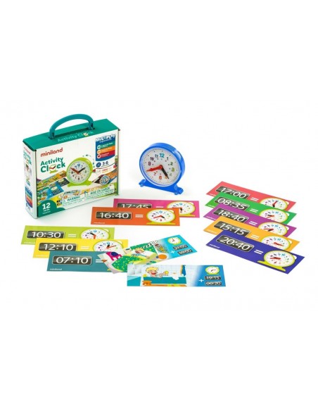 Reloj con fichas de actividades