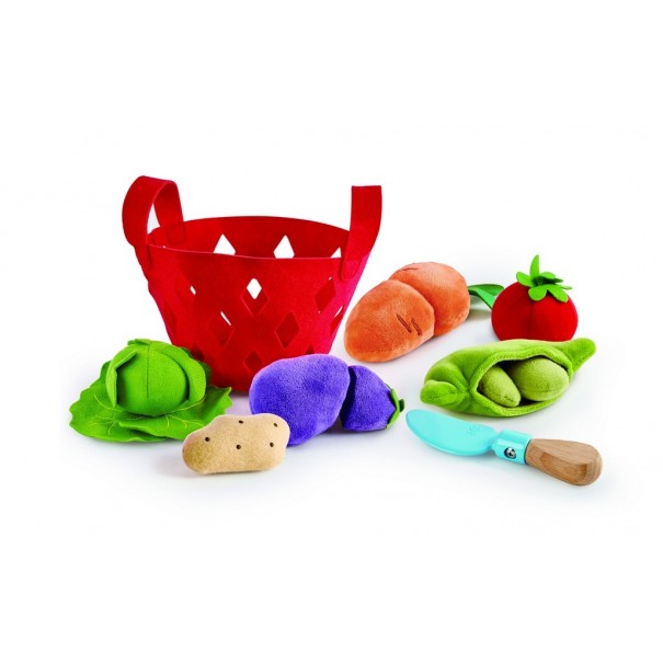 Cesta de vegetales de juguete