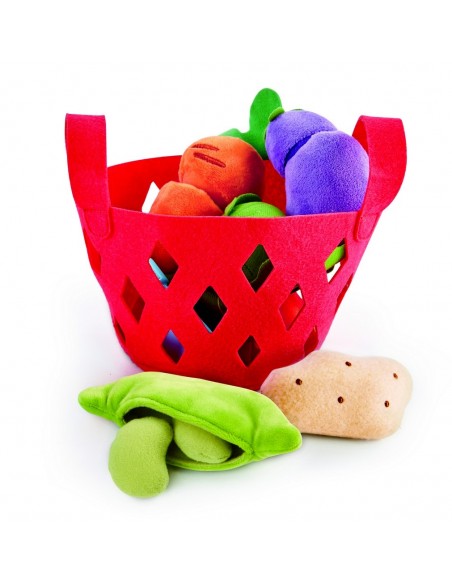 Cesta de vegetales de juguete