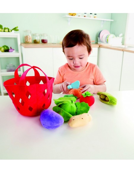 Cesta de vegetales de juguete