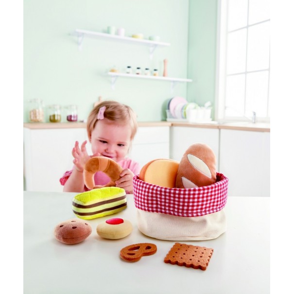 Cesta de pan de juguete
