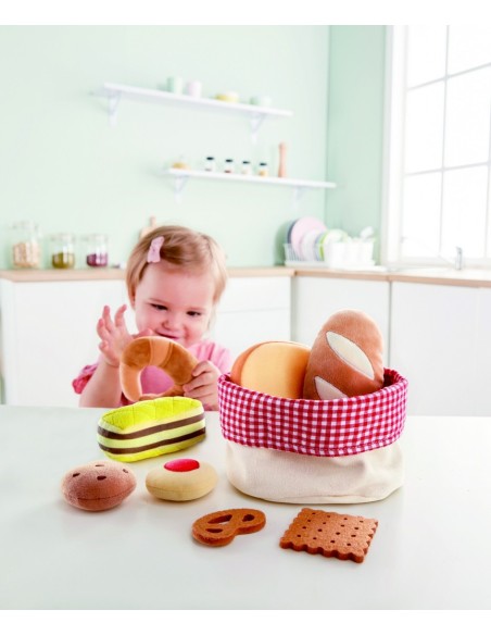Cesta de pan de juguete